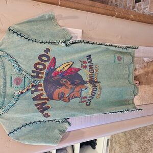 Double D Ranch Green and Red Graphic Tank Top